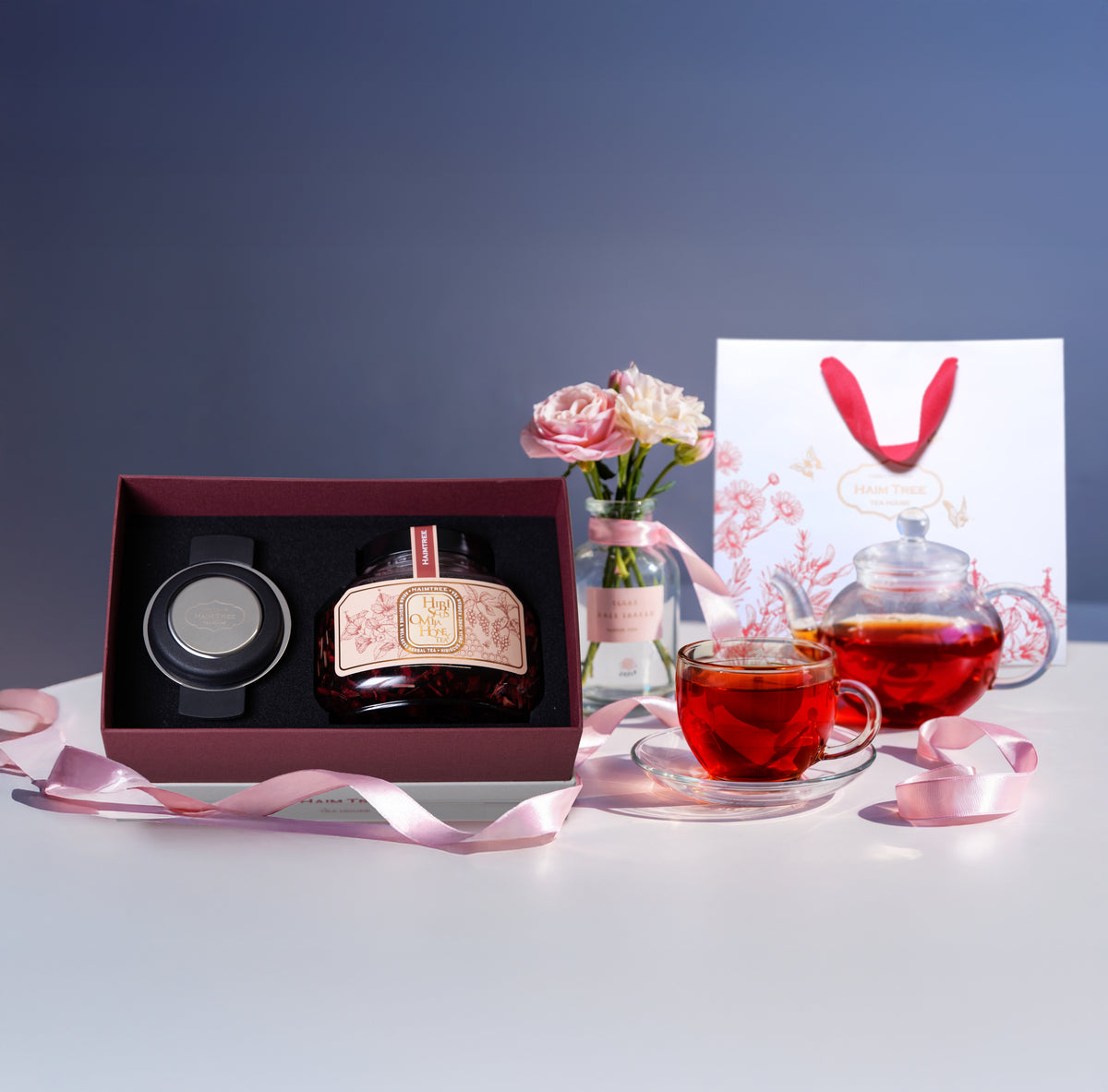 Haim Tree : Hibiscus Omija Honey Tea (Red Honey) Gift Set